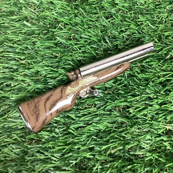 Vintage Double Barrell Twin Flame Butane Lighter Rifle Shotgun 4